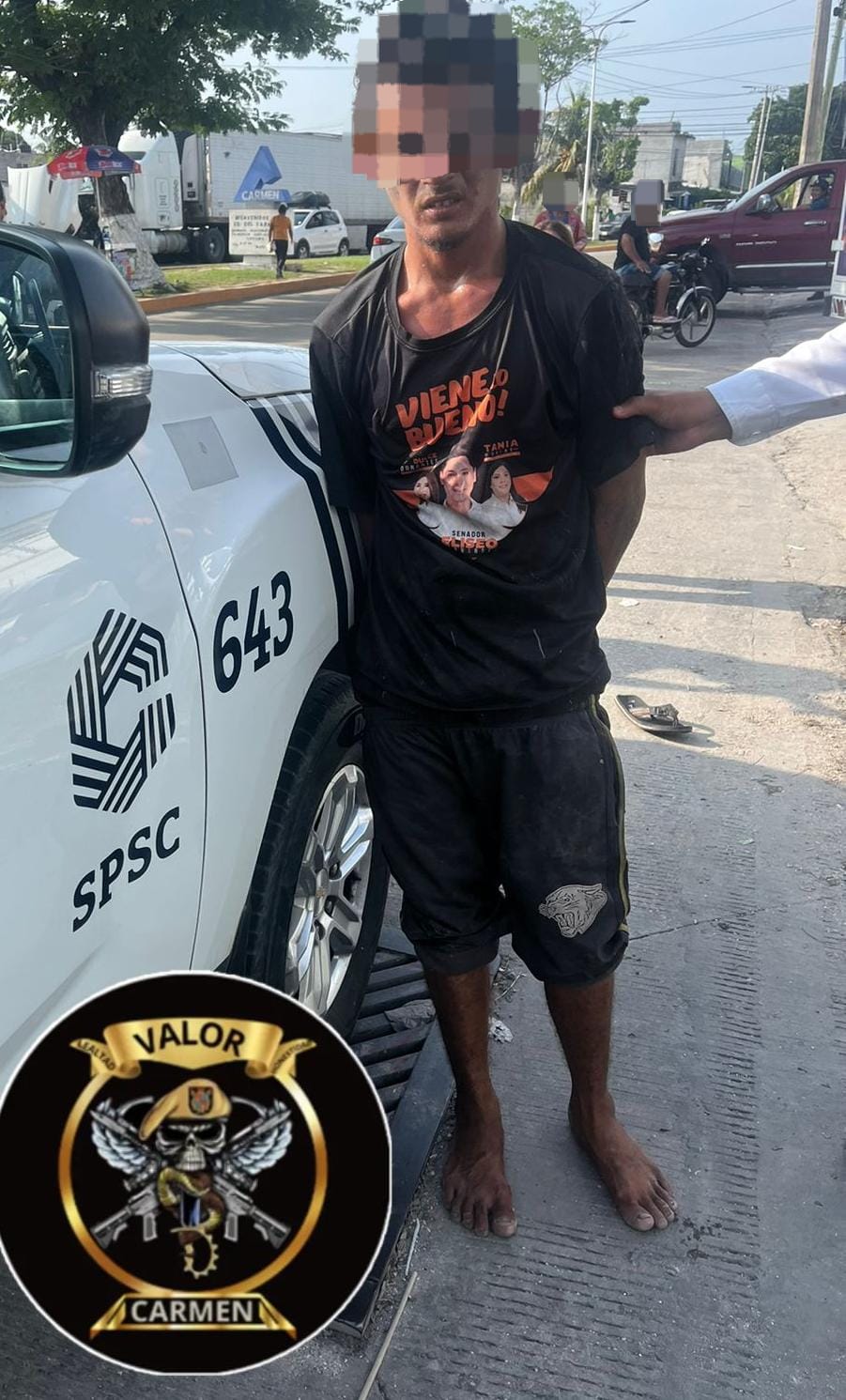 SPSC ASEGURA A SUJETO EN EL MUNICIPIO DE CARMEN