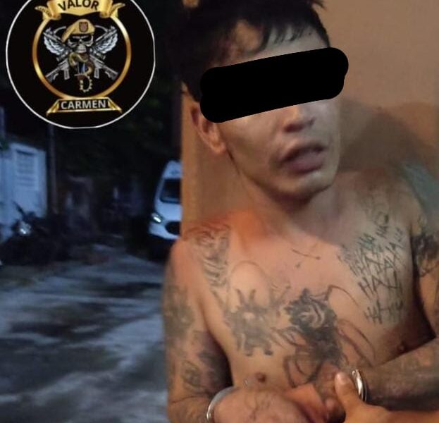 SPSC ASEGURA A SUJETO EN EL MUNICIPIO DE CARMEN