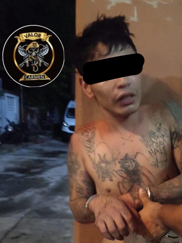 SPSC ASEGURA A SUJETO EN EL MUNICIPIO DE CARMEN