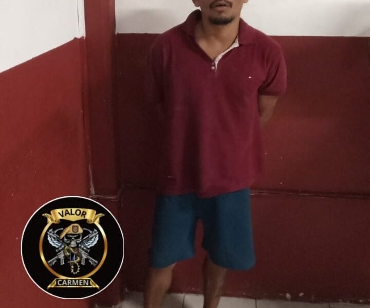 SPSC ASEGURA A SUJETO EN EL MUNICIPIO DE CARMEN