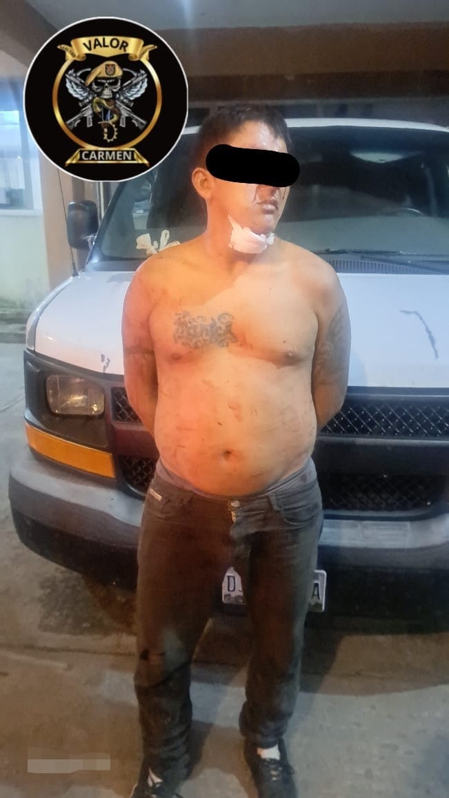 SPSC ASEGURA A SUJETO EN EL MUNICIPIO DE CARMEN