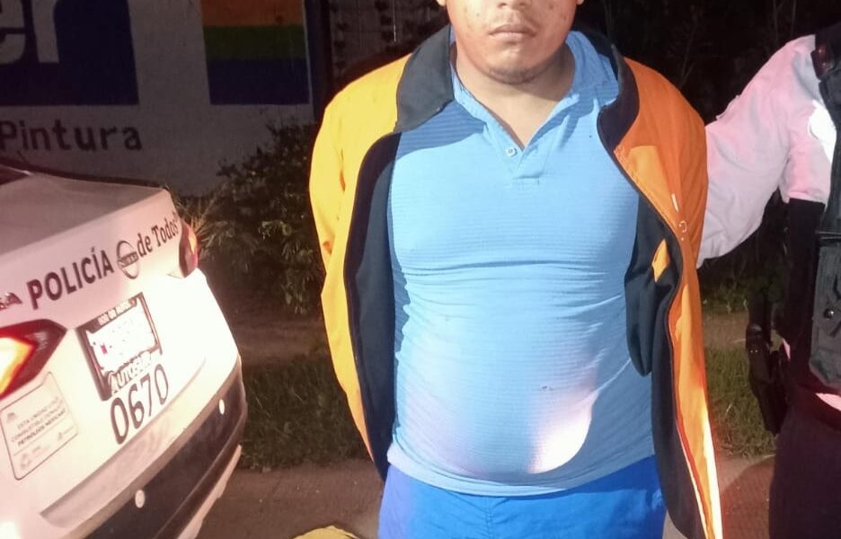 SPSC ASEGURA A SUJETO EN POSESIÓN DE PRESUNTA DROGA EN LA CAPITAL DEL ESTADO