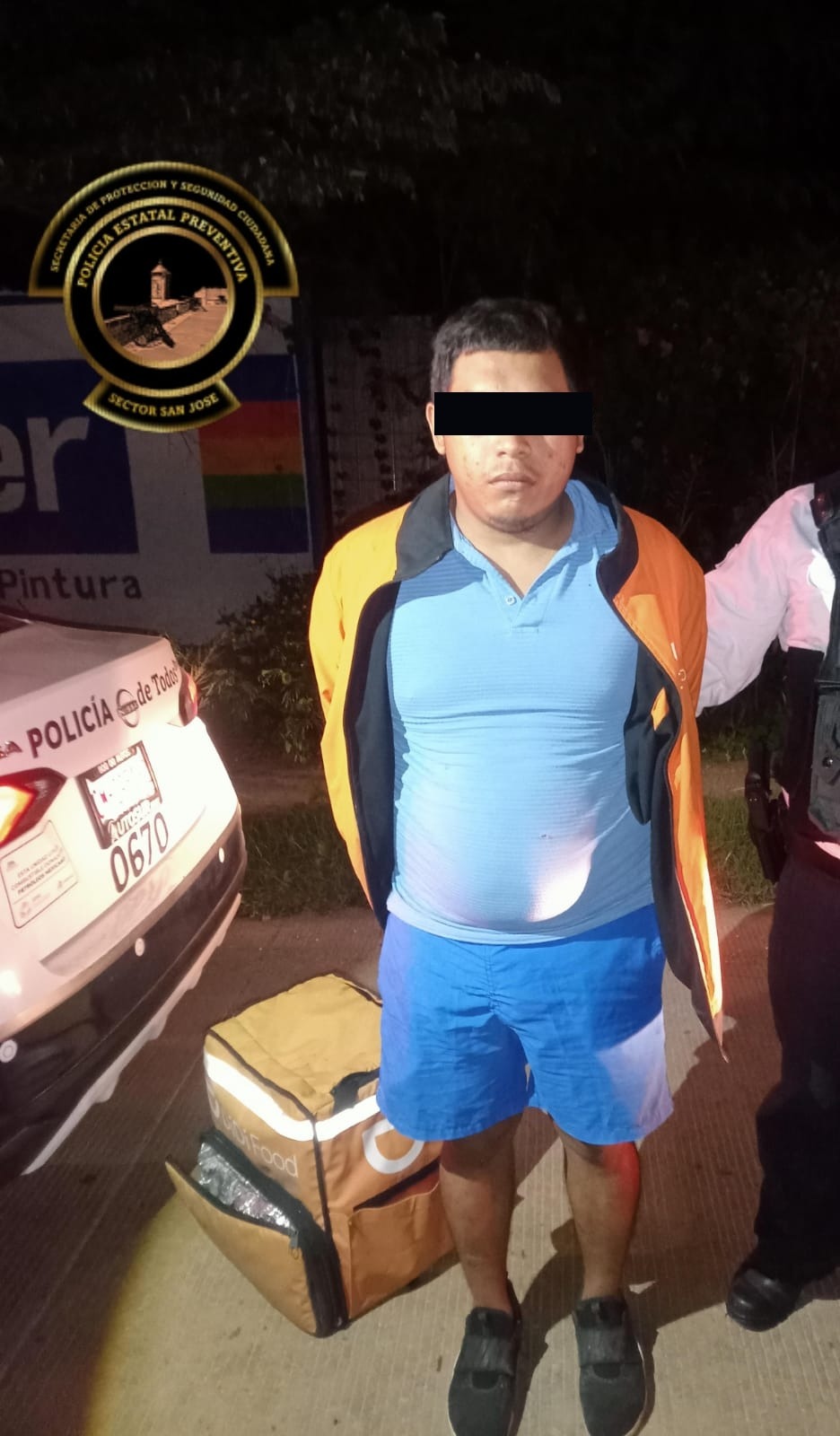 SPSC ASEGURA A SUJETO EN POSESIÓN DE PRESUNTA DROGA EN LA CAPITAL DEL ESTADO
