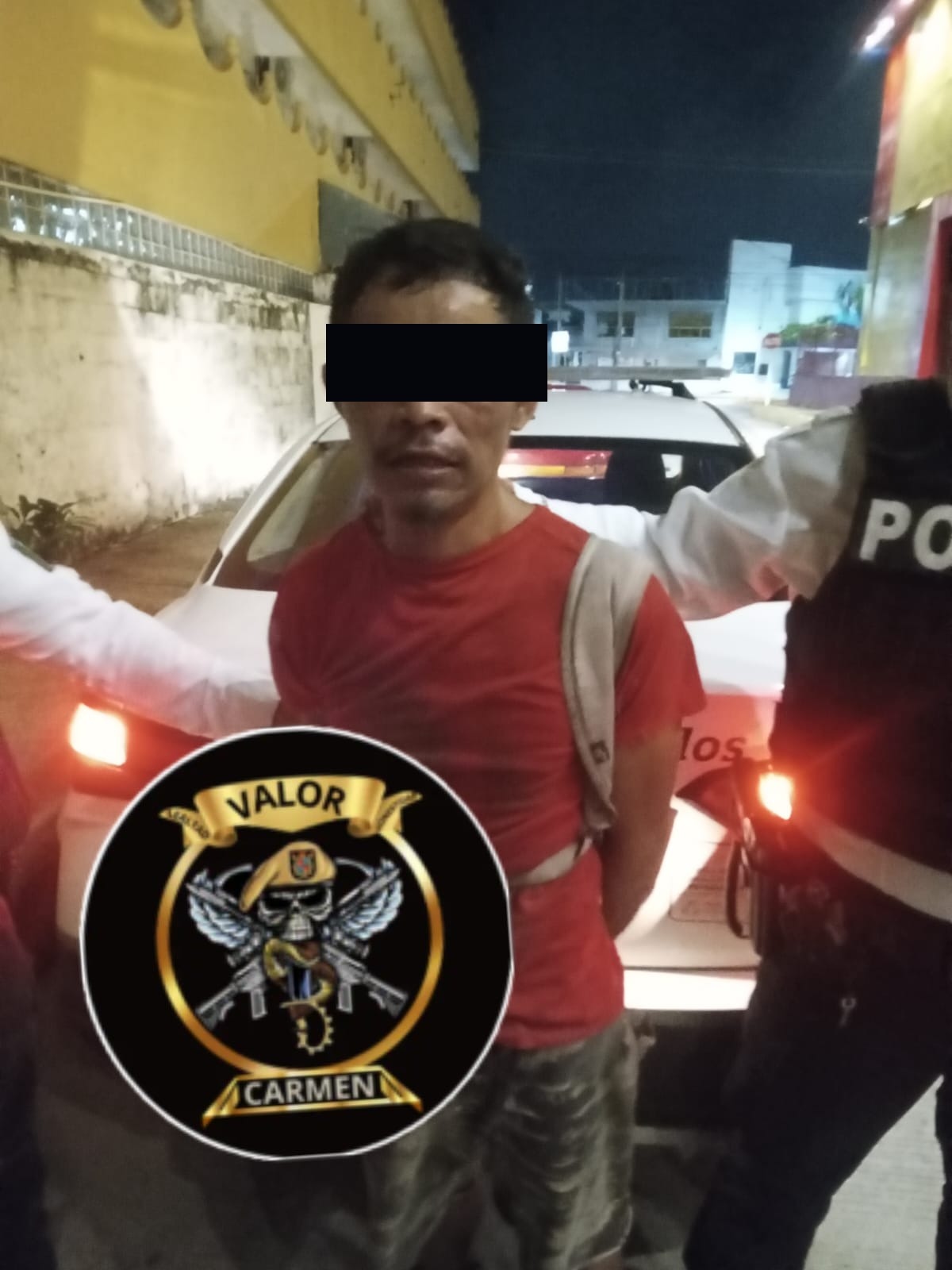 SPSC ASEGURA A SUJETO EN EL MUNICIPIO DE CARMEN