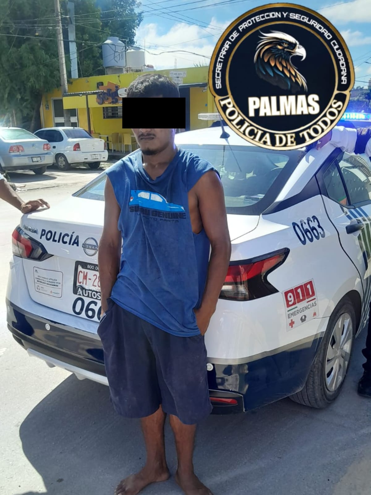 SPSC ASEGURA A SUJETO EN LA CAPITAL DEL ESTADO