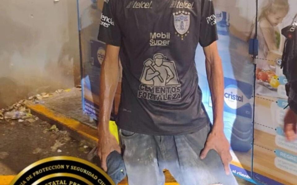 SPSC ASEGURA A SUJETO EN LA CAPITAL DEL ESTADO