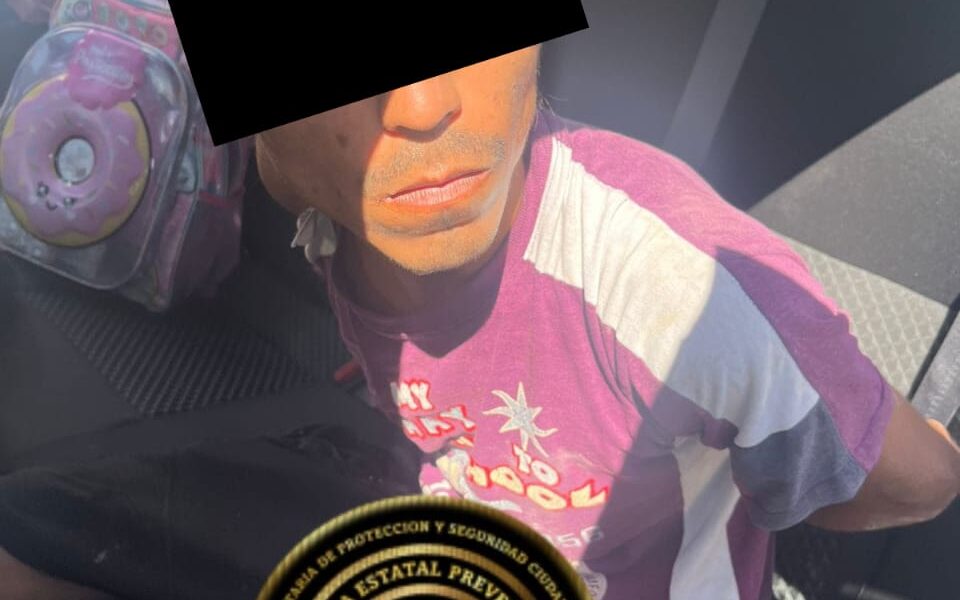 SPSC ASEGURA A SUJETO EN LA CAPITAL DEL ESTADO