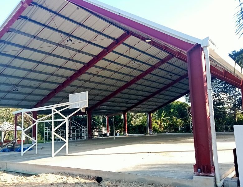 85% DE AVANCE EN CONSTRUCCIÓN DE CANCHA EN CENTAUROS DEL NORTE, CALAKMUL