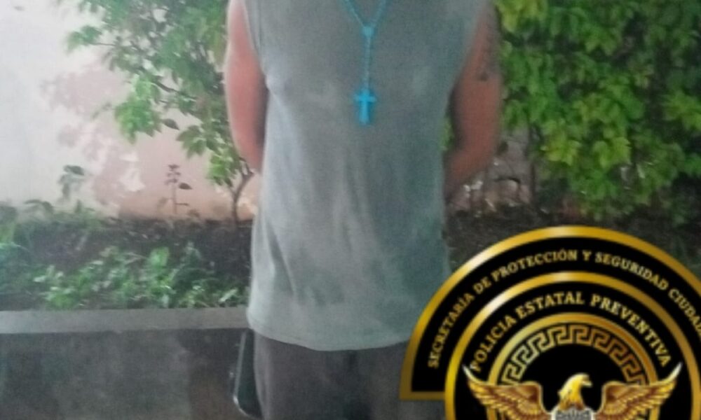 SPSC ASEGURA A SUJETO EN LA CAPITAL DEL ESTADO