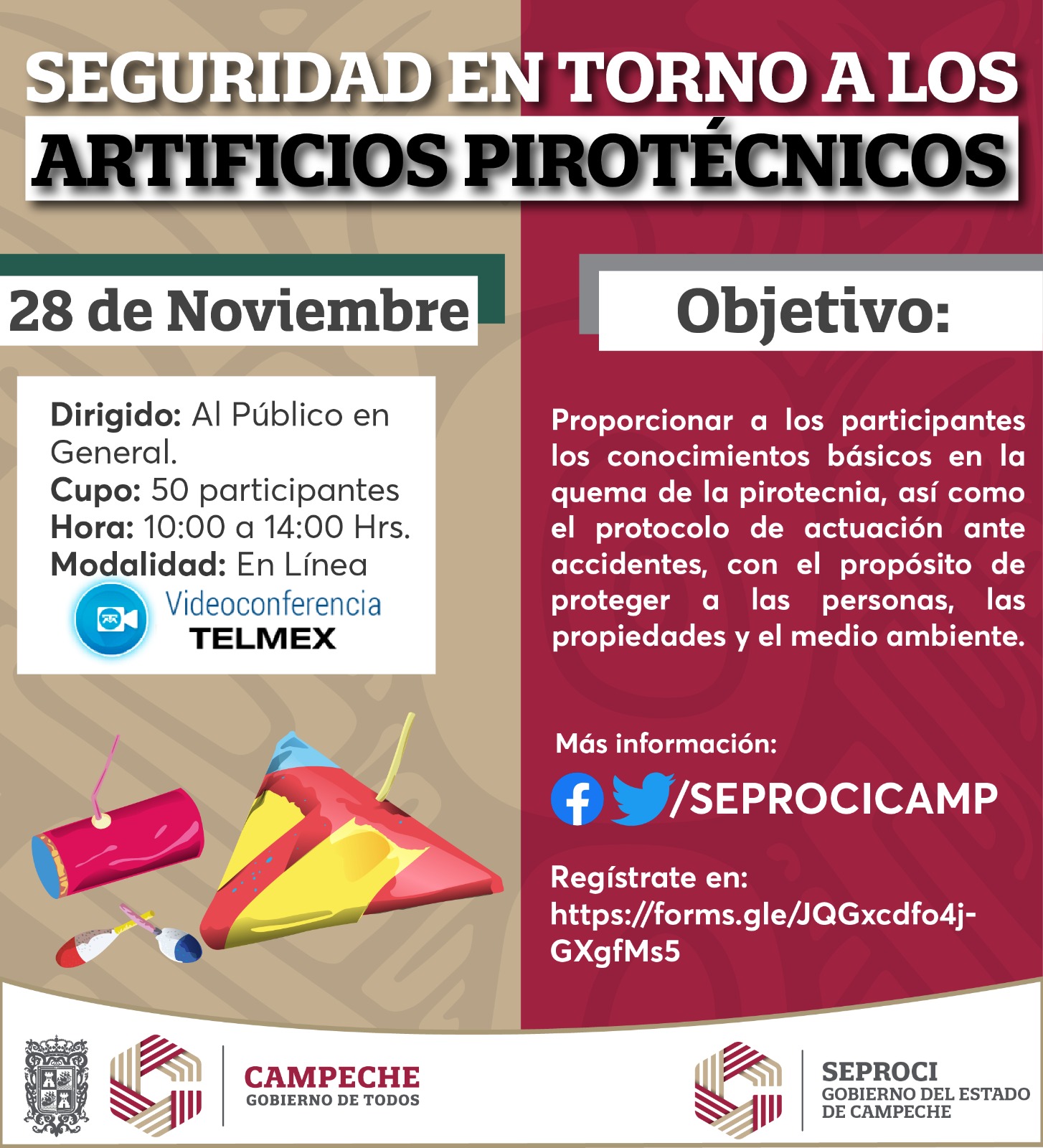 SE IMPARTIRA EL CURSO "SEGURIDAD EN TORNO A LOS ARTIFICIOS PIROTÉCNICOS"
