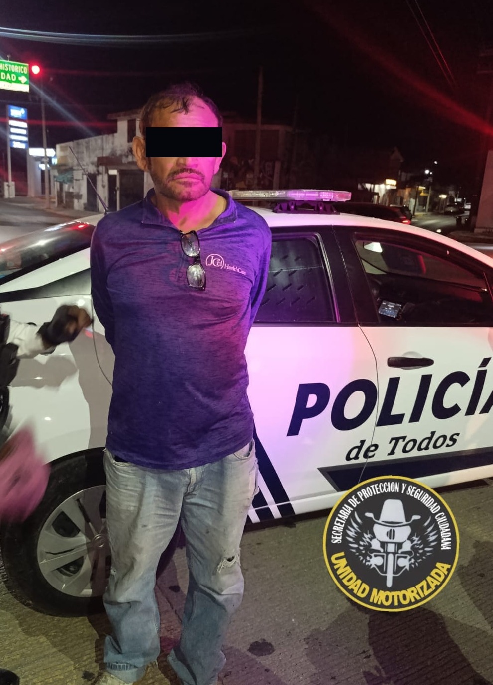 SPSC ASEGURA A SUJETO EN LA CAPITAL DEL ESTADO