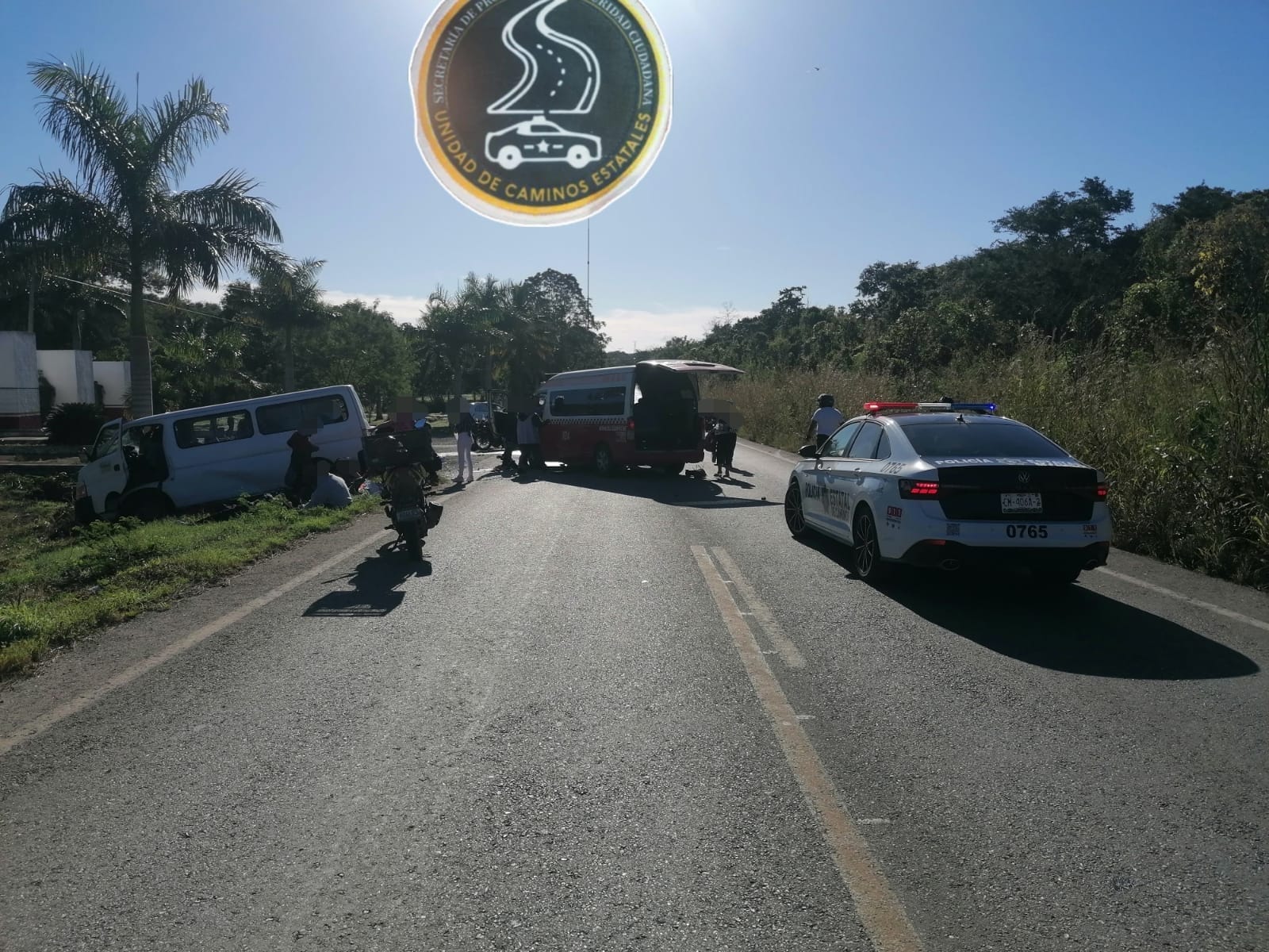 SPSC BRINDA APOYO EN HECHO DE TRÁNSITO EN LA CARRETERA CAMPECHE EDZNÁ