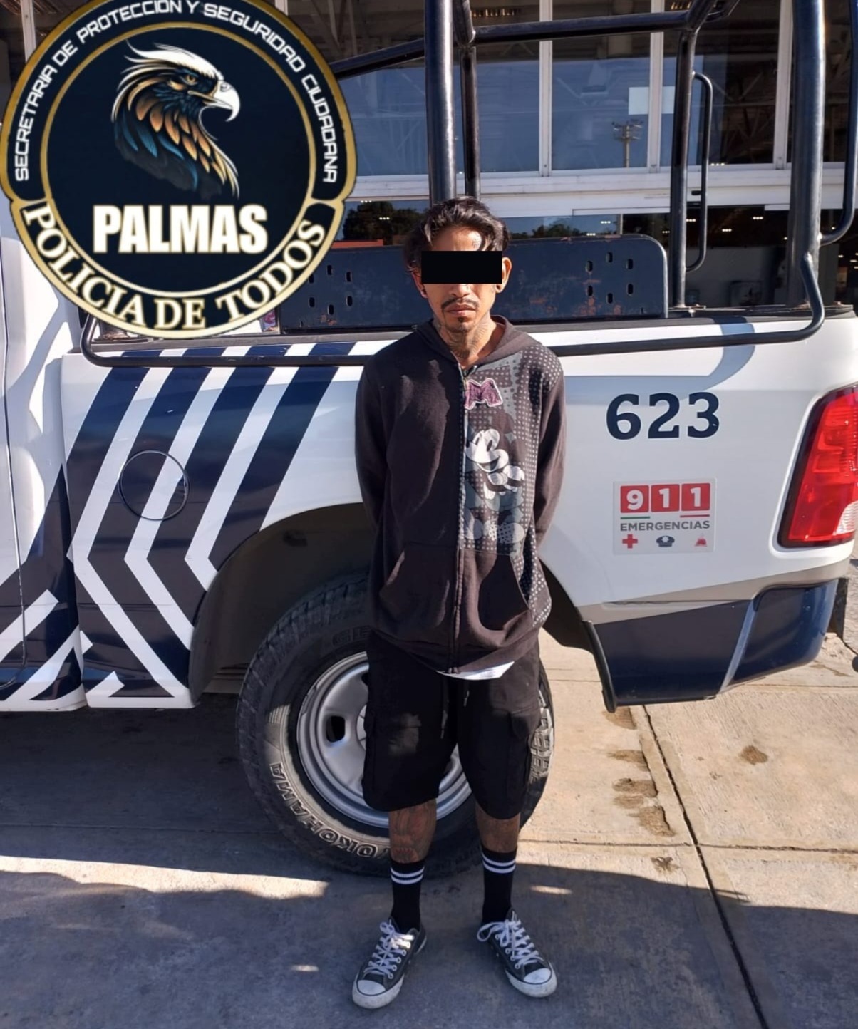 SPSC ASEGURA A SUJETO EN SUPERMERCADO DE LA CAPITAL DEL ESTADO