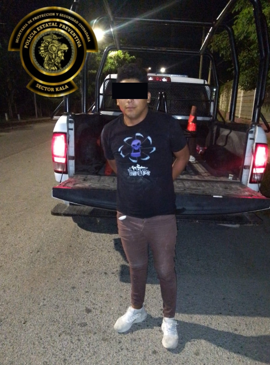 SPSC ASEGURA A SUJETO EN LA CAPITAL DEL ESTADO
