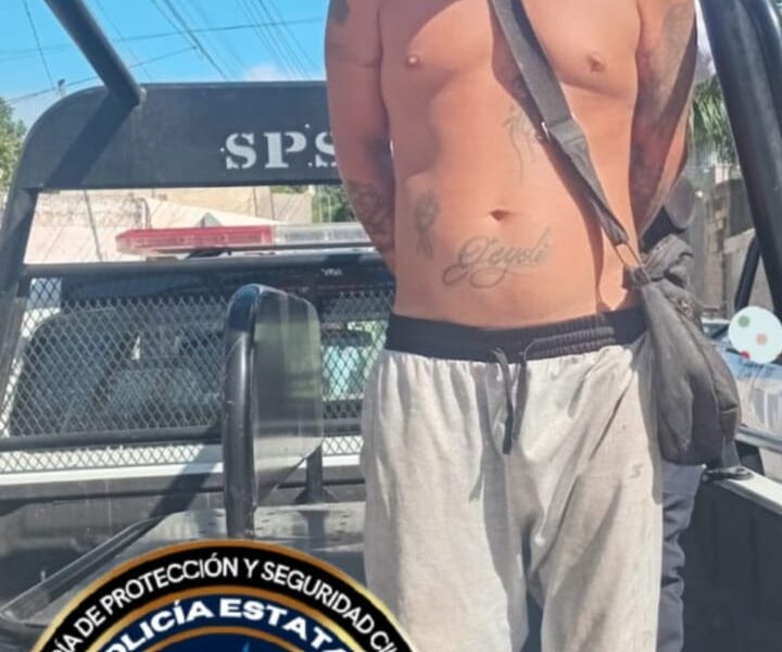 SPSC ASEGURA A SUJETO EN LA CAPITAL DEL ESTADO