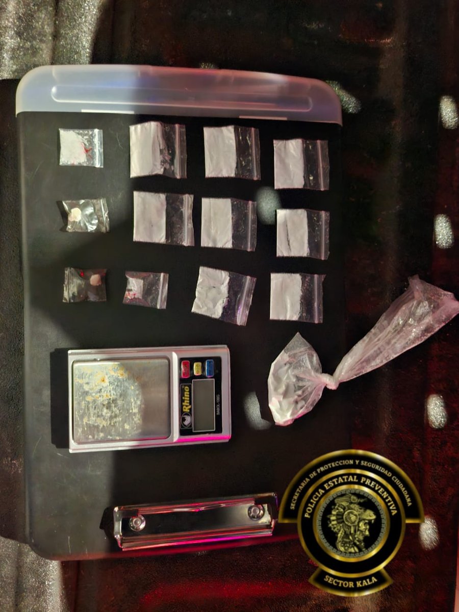 SPSC ASEGURA A SUJETO EN POSESIÓN DE PRESUNTA DROGA EN LA CAPITAL DEL ESTADO