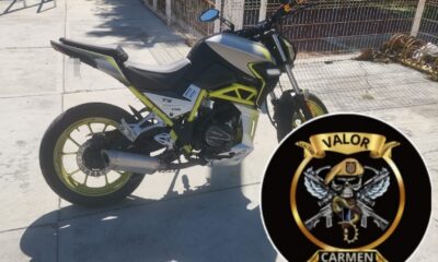 SPSC ASEGURA MOTOCICLETA EN EL MUNICIPIO DE CARMEN