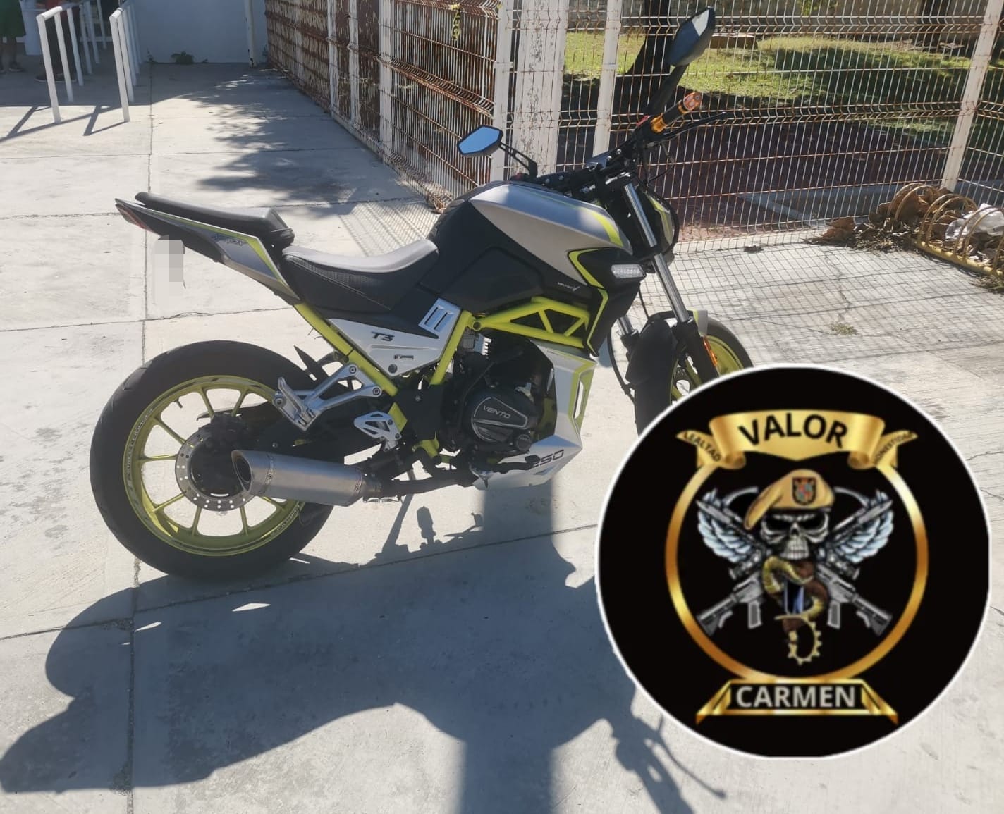 SPSC ASEGURA MOTOCICLETA EN EL MUNICIPIO DE CARMEN