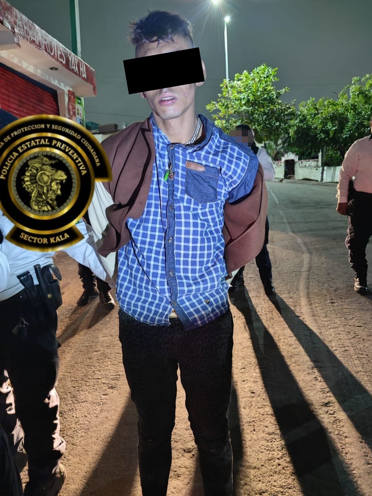 SPSC ASEGURA A SUJETO EN POSESIÓN DE PRESUNTA DROGA EN LA CAPITAL DEL ESTADO