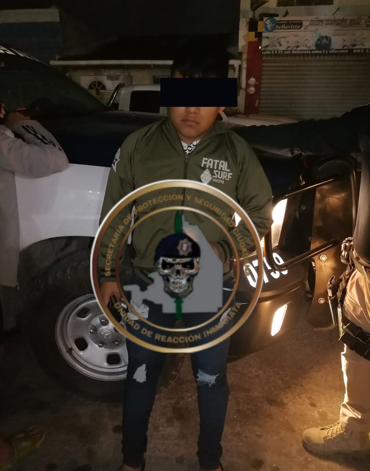 SPSC ASEGURA DOS PERSONAS EN POSESIÓN DE PRESUNTA DROGA EN LA CAPITAL DEL ESTADO
