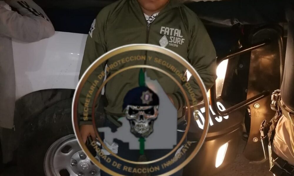 SPSC ASEGURA A SUJETO EN LA CAPITAL DEL ESTADO