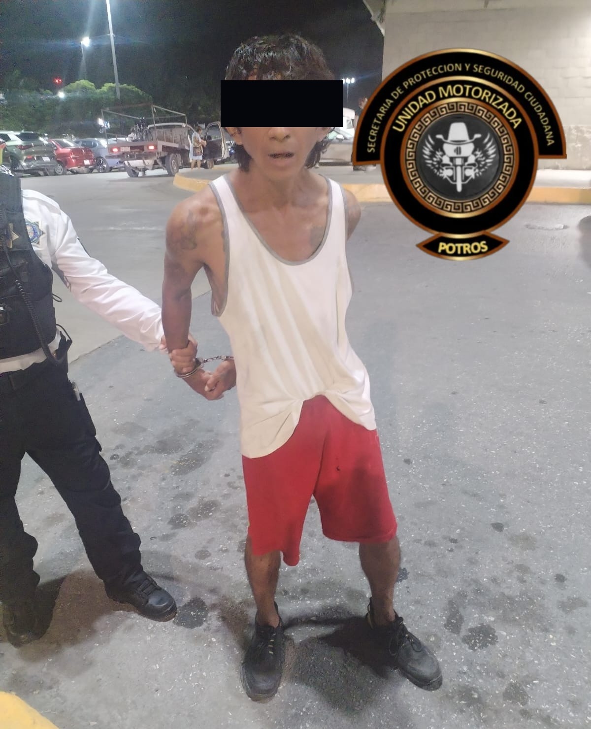 SPSC ASEGURA A SUJETO EN LA CAPITAL DEL ESTADO