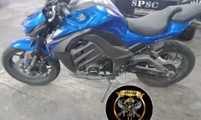 SPSC RECUPERA MOTOCICLETA CON REPORTE DE ROBO EN CARMEN
