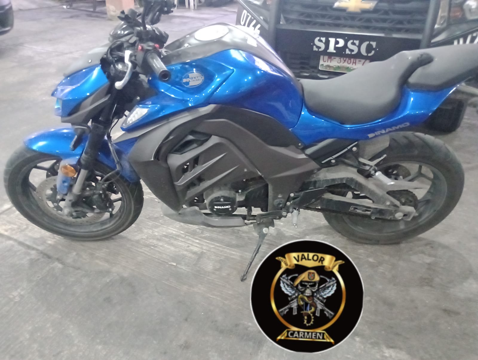 SPSC RECUPERA MOTOCICLETA CON REPORTE DE ROBO EN CARMEN