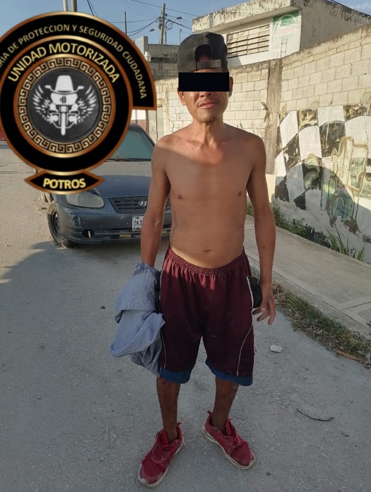 SPSC ASEGURA A SUJETO EN LA CAPITAL DEL ESTADO