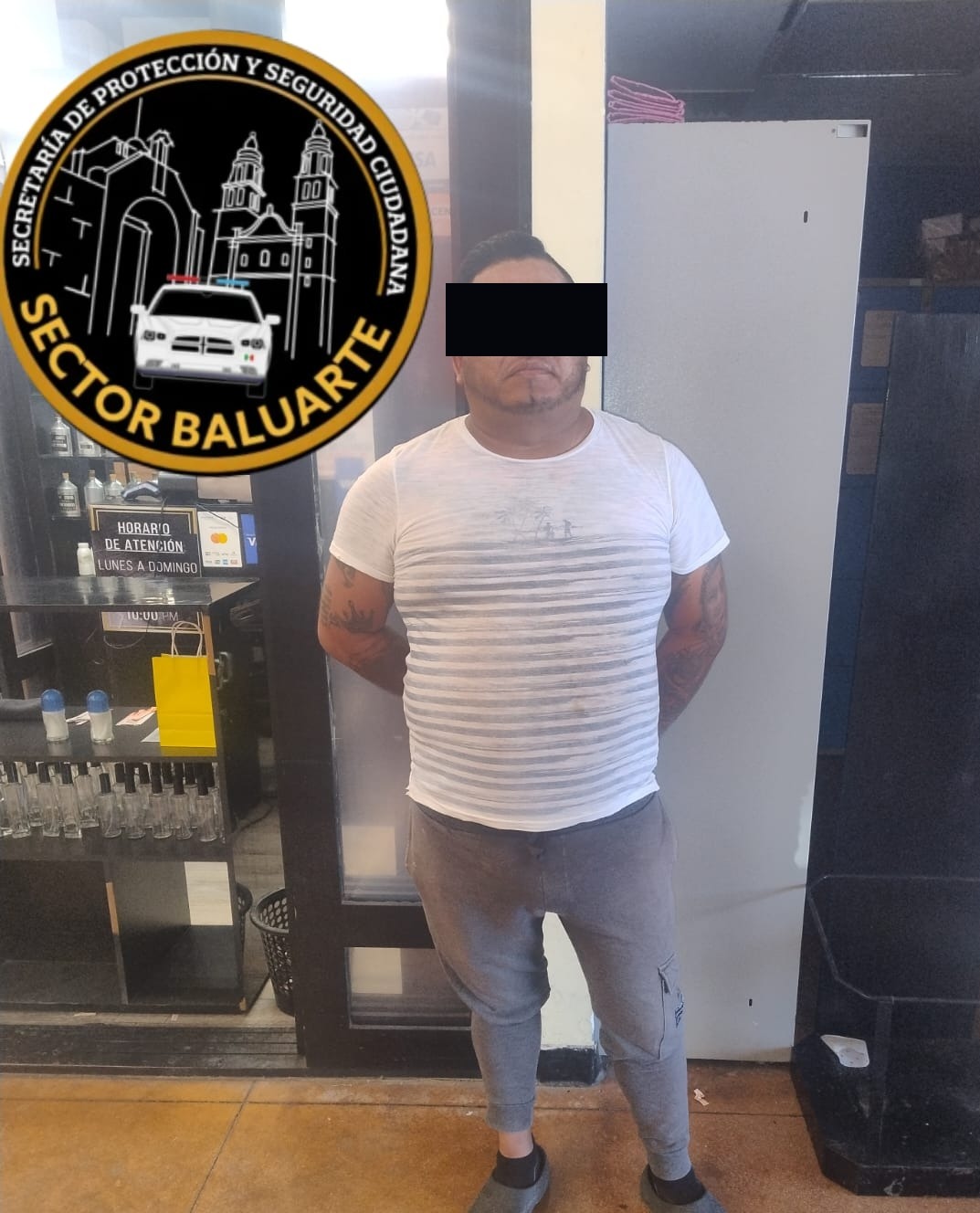 SPSC ASEGURA A SUJETO EN LA CAPITAL DEL ESTADO