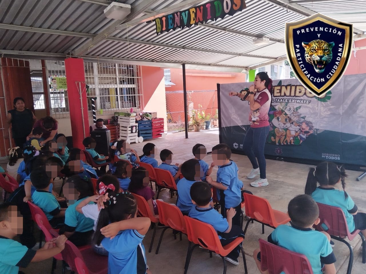 SPSC PRESENTA TEATRO GUIÑOL A ESTUDIANTES DE PREESCOLAR DE DZITBALCHÉ
