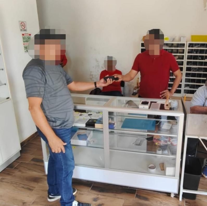 SPSC RECUPERA TELÉFONO CELULAR REPORTADO COMO ROBADO EN LA CAPITAL DEL ESTADO