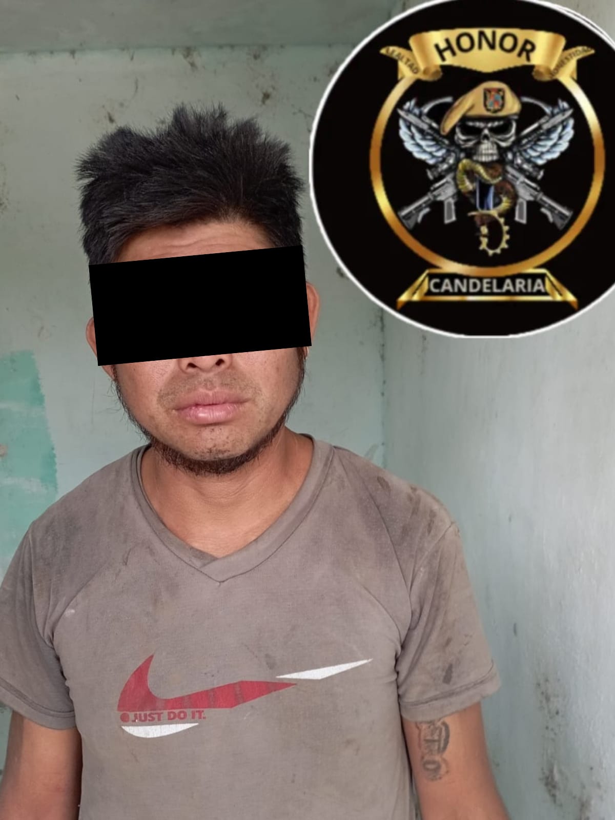 POLICÍA MUNICIPAL DE CANDELARIA ASEGURA A SUJETO