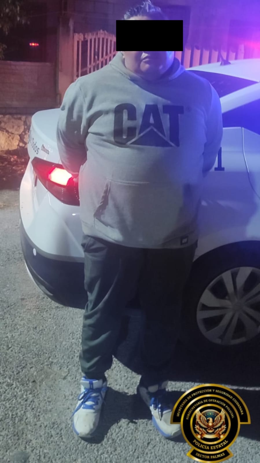 SPSC ASEGURA A SUJETO EN POSESIÓN DE PRESUNTA ARMA DE FUEGO EN LA CAPITAL DEL ESTADO