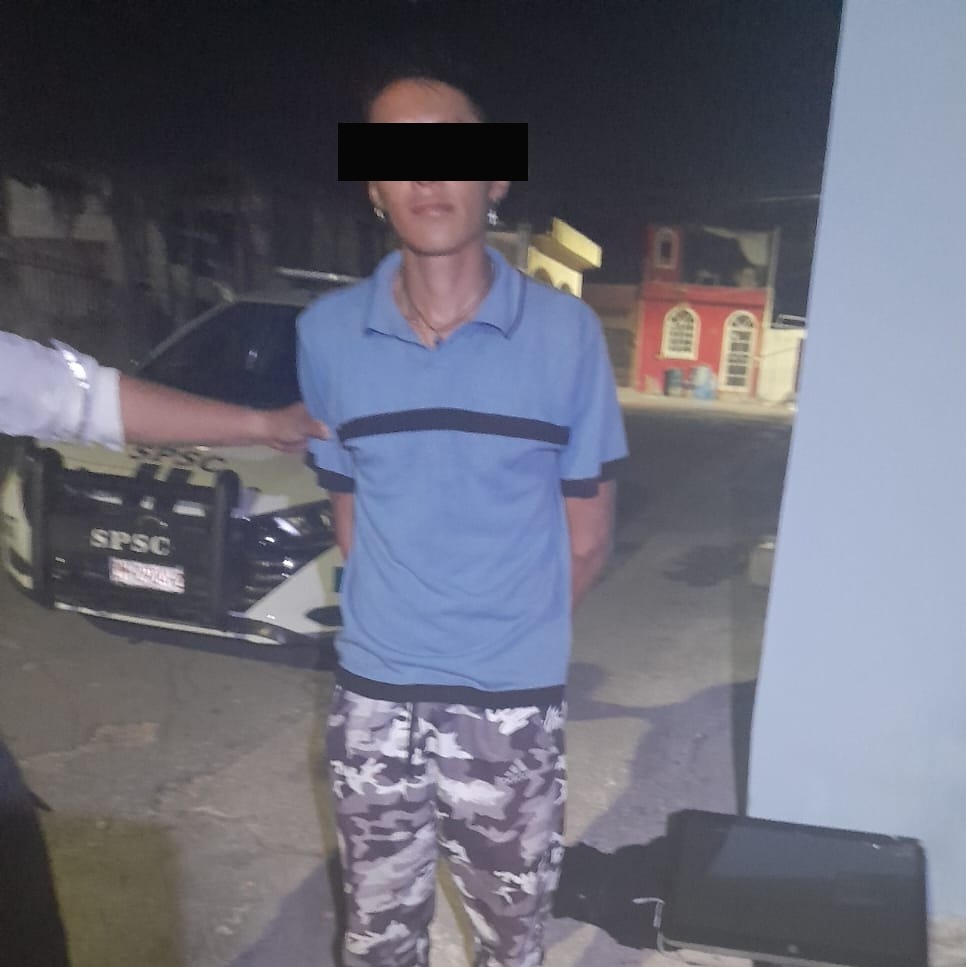 SPSC ASEGURA A SUJETO EN LA CAPITAL DEL ESTADO