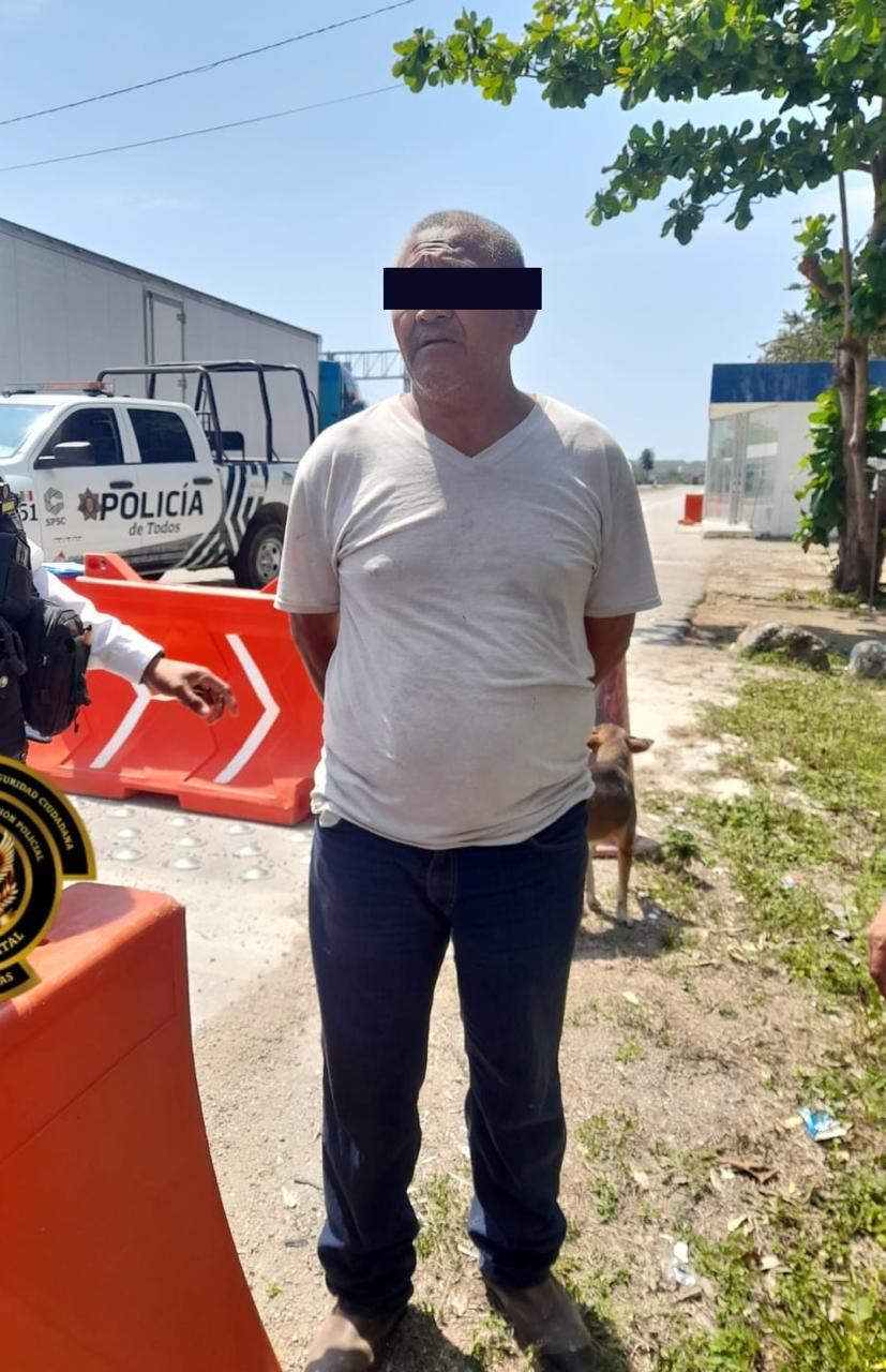 SPSC ASEGURA A SUJETO EN LA CAPITAL DEL ESTADO