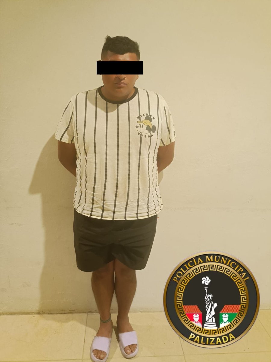 SPSC ASEGURA A TRES SUJETOS EN POSESIÓN DE PRESUNTA DROGA EN PALIZADA