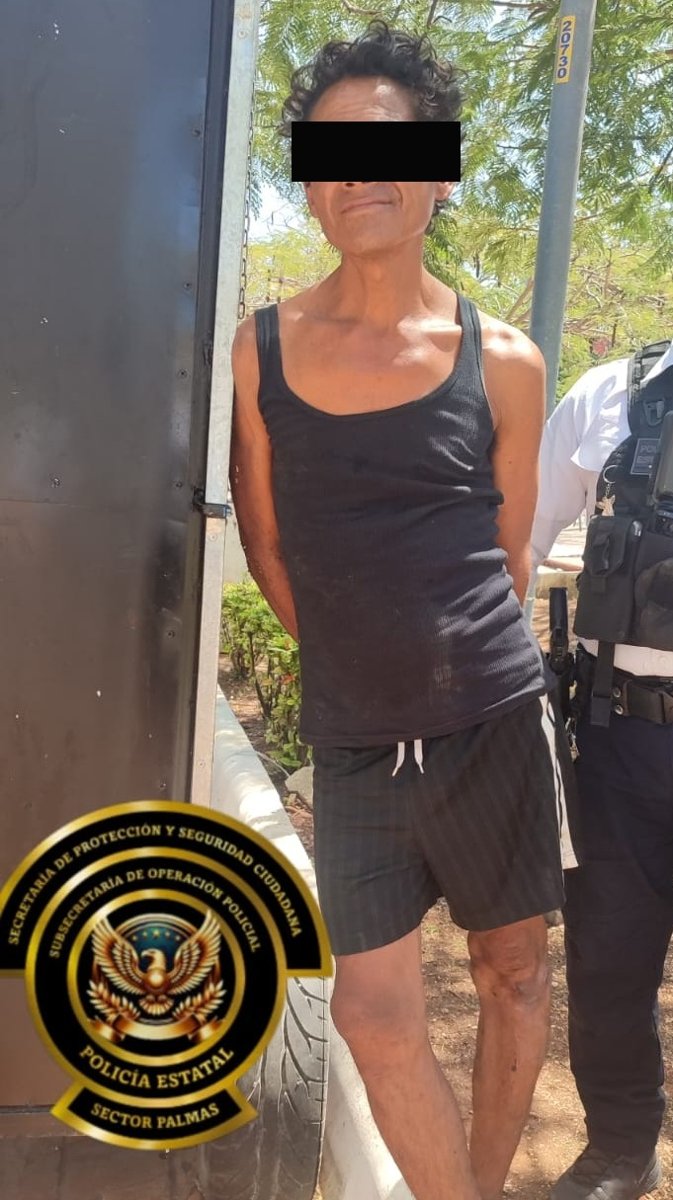 POLICÍA MUNICIPAL DE CALKINÍ ASEGURA A SUJETO