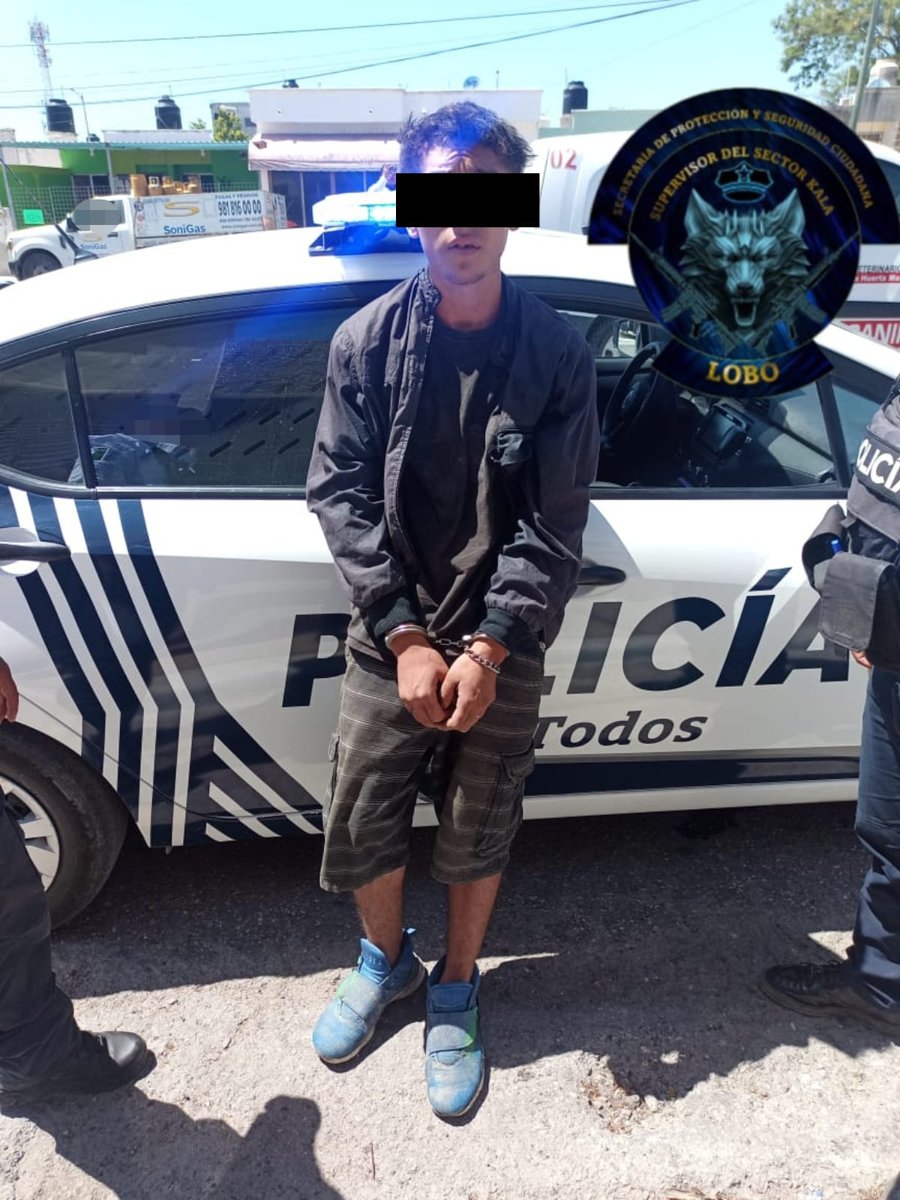 SPSC ASEGURA A SUJETO EN LA CAPITAL DEL ESTADO
