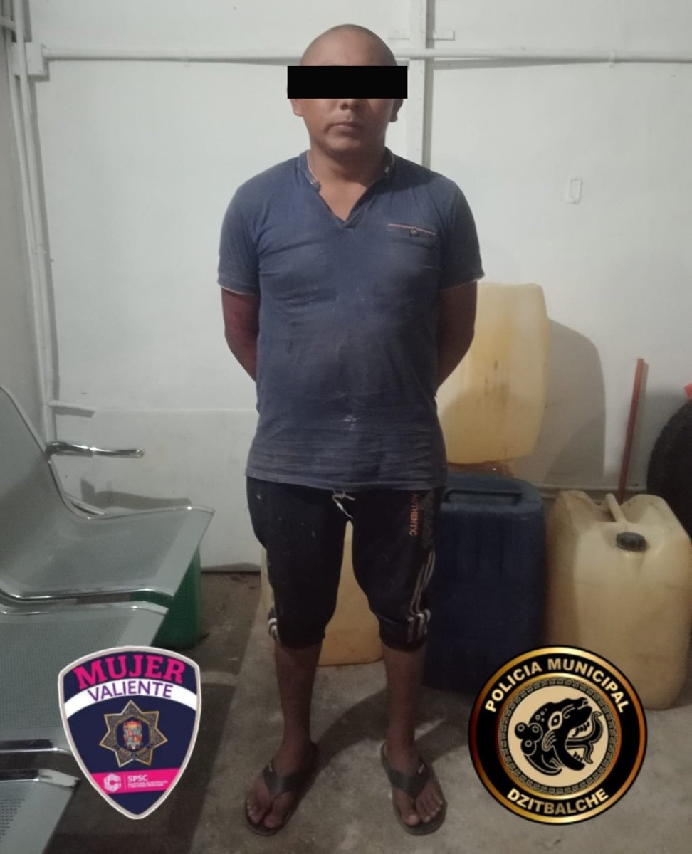 POLICÍA MUNICIPAL DE CANDELARIA ASEGURA A SUJETO