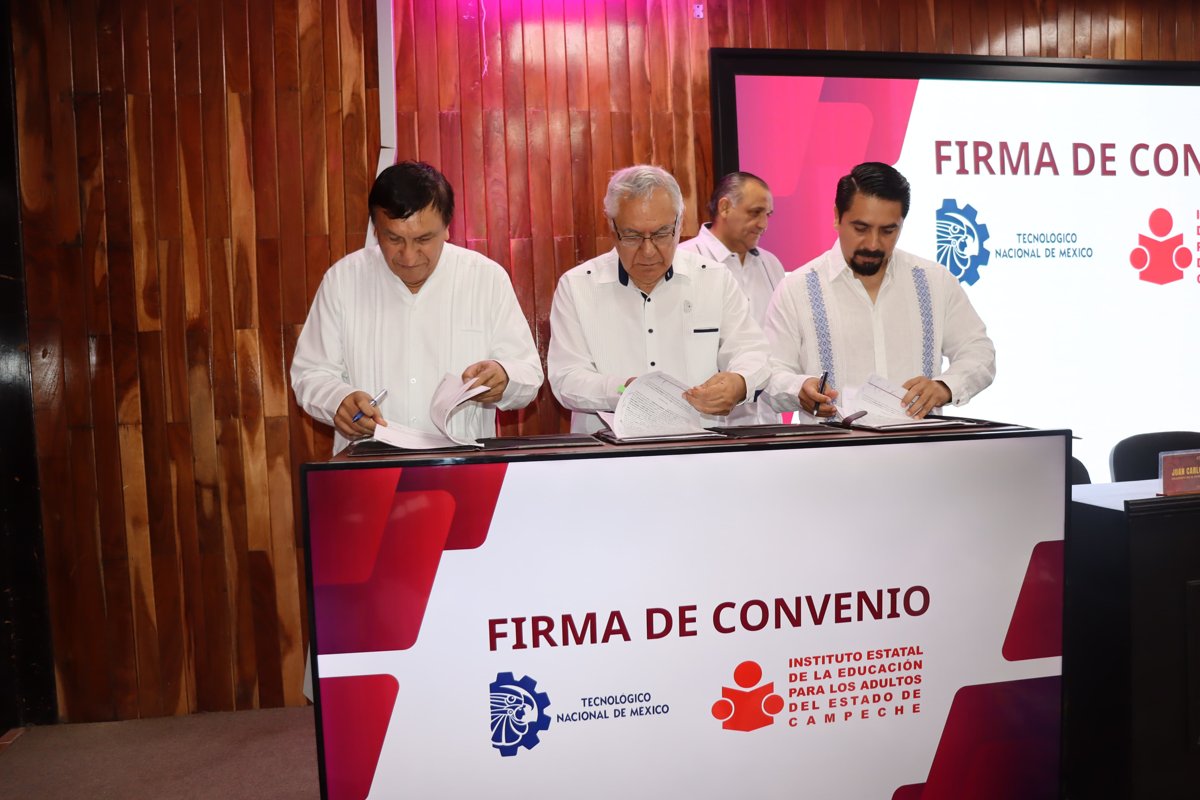 IEEA FIRMA CONVENIO CON TECNOLÓGICO DE MÉXICO PARA LUCHAR CONTRA EL ANALFABETISMO