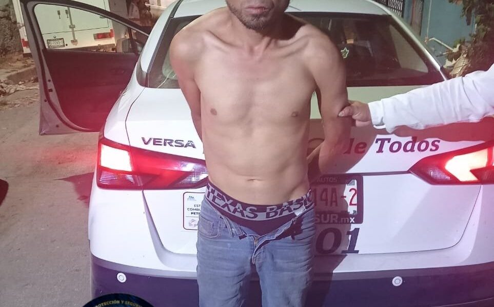 SPSC ASEGURA A SUJETO EN LA CAPITAL DEL ESTADO
