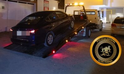 SPSC RECUPERA VEHÍCULO CON REPORTE DE ROBO EN CARMEN