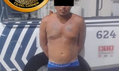 SPSC ASEGURA A SUJETO EN POSESIÓN DE PRESUNTA DROGA EN CARMEN