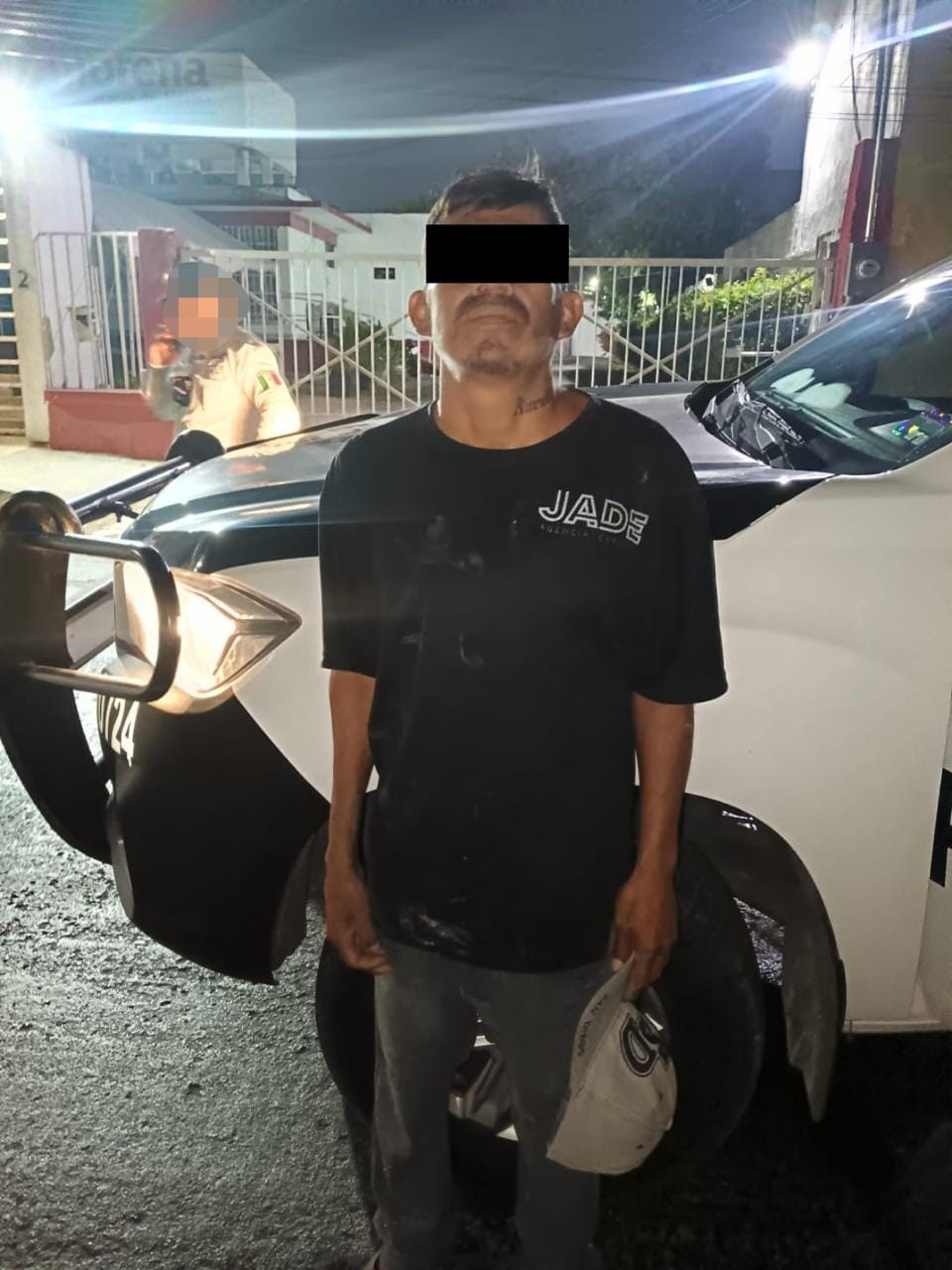 SPSC ASEGURA A SUJETO EN EL BARRIO DE SANTA ANA, CAMPECHE