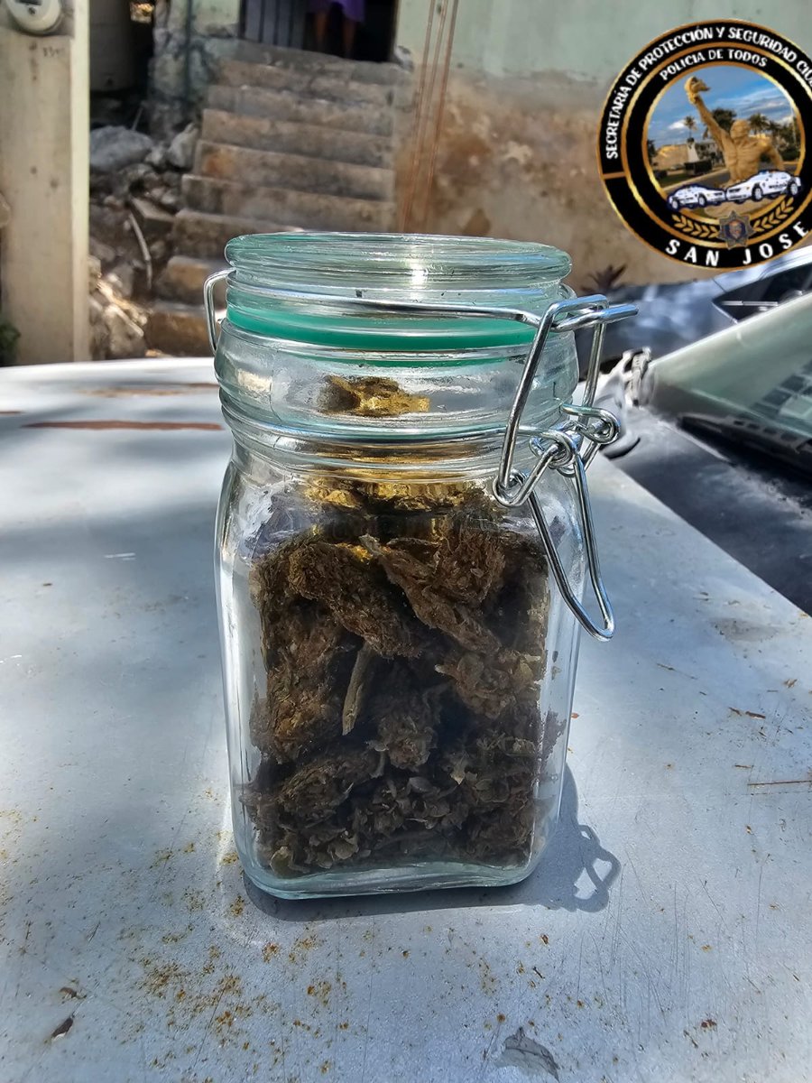 SPSC ASEGURA A SUJETO EN POSESIÓN DE PRESUNTA DROGA