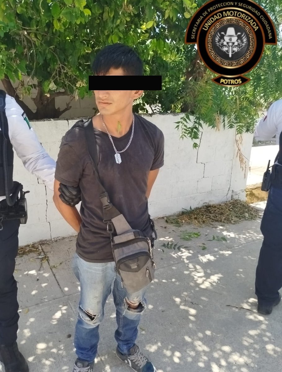 SPSC ASEGURA A SUJETO EN LA CAPITAL DEL ESTADO