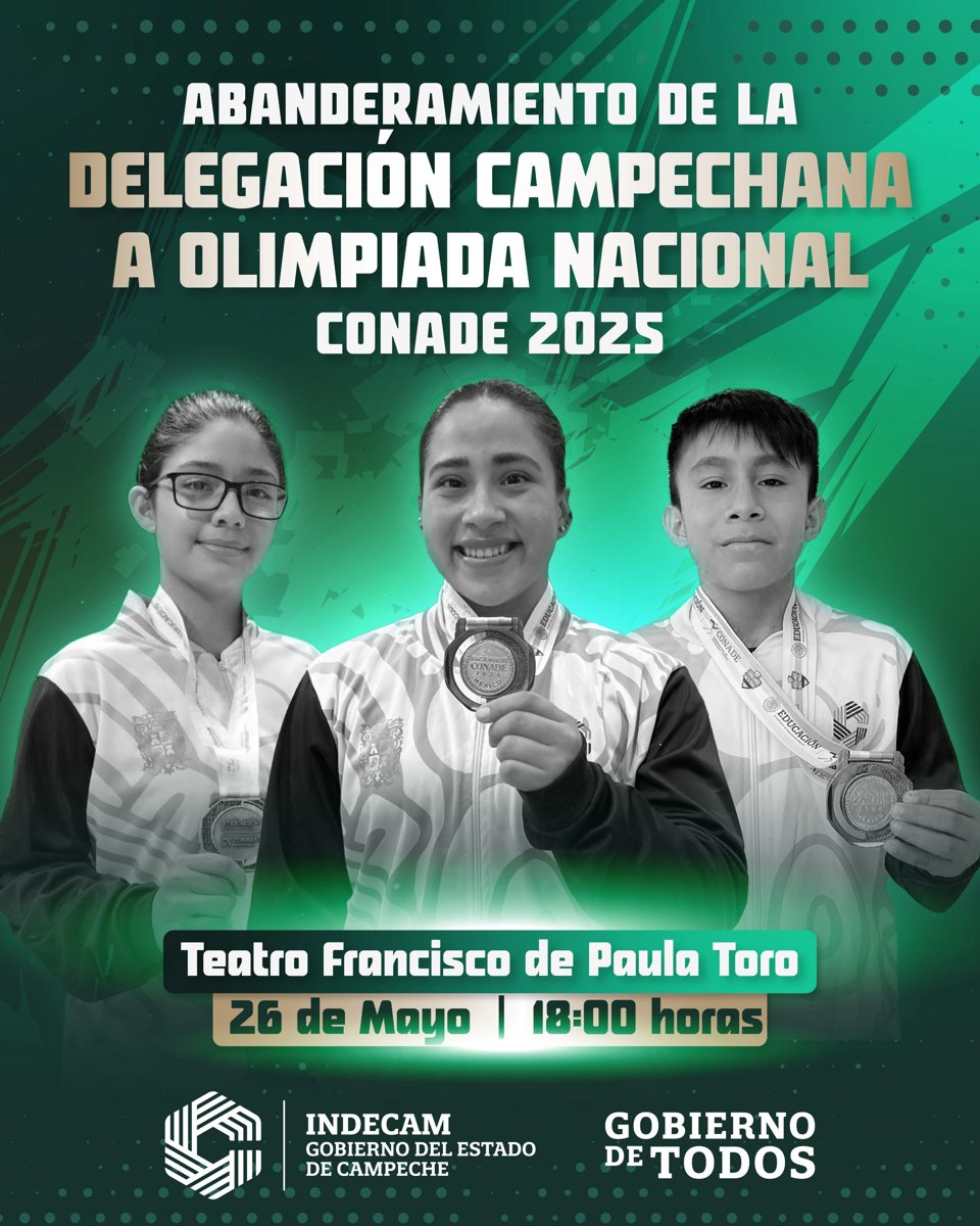 MÁS DE 300 DEPORTISTAS EN ABANDERAMIENTO RUMBO A LA OLIMPIADA Y PARALIMPIADA NACIONAL 2025