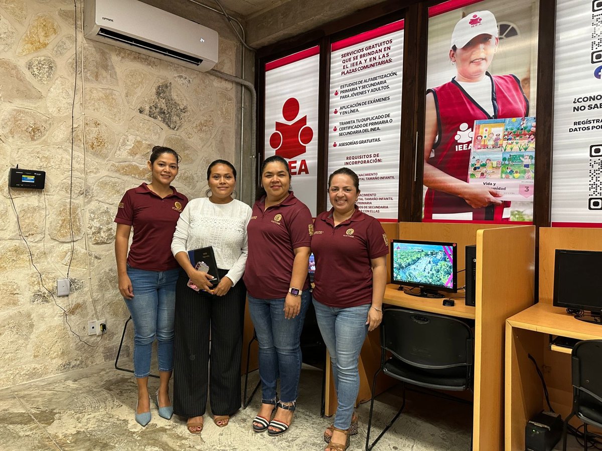 REUNION DEL ICAT PLANTEL XPUJIL CON DELEGADA DEL IEEA EN CALAKMUL