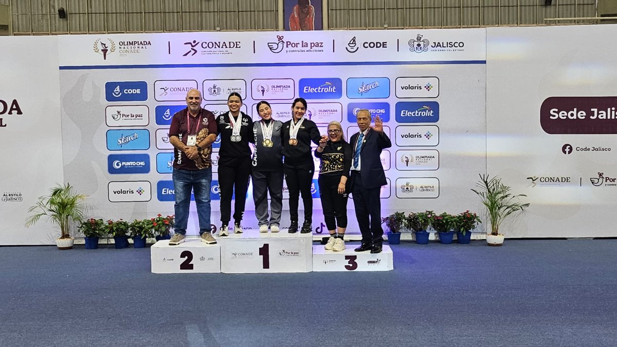 TRES MEDALLAS DE ORO PARA CARLA CUEVAS, EN LA ON DE HALTEROFILIA